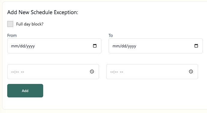 schedule-exception